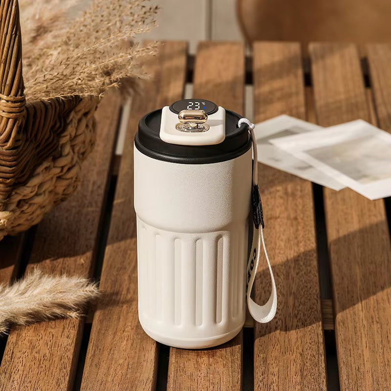 450Ml Thermos Bottle Smart Display Temperature 316 Stainless Steel Vacuum Cup Office Coffee Cup Business Portable Thermal Mug